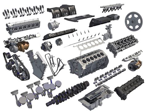 3D Engine Parts Models, 50% OFF | techuda.com