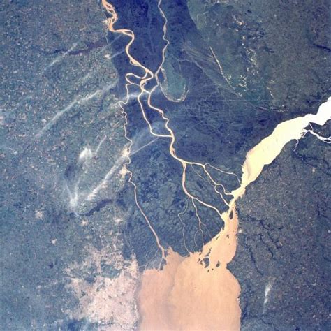 Satellite Image, Photo of Paraná River Delta, Argentina