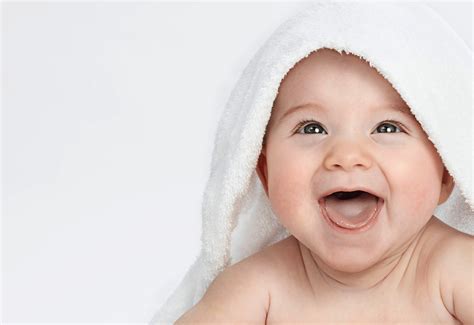 Laughing Baby White Background