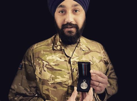 British Sikh officer goes viral after sharing Army medal post