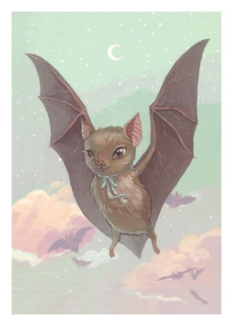 Bat Art Print 5x7 | Etsy