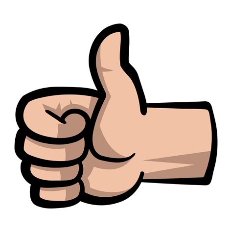 Cartoon Hand Making Positive Thumbs Up Gesture 553659 Vector Art at ...