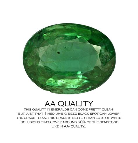 Emerald quality chart - AA quality