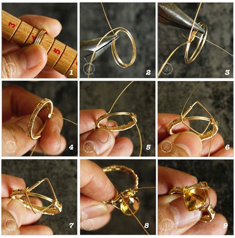 How to make wire wrapped rings for three different shape gemstones ...