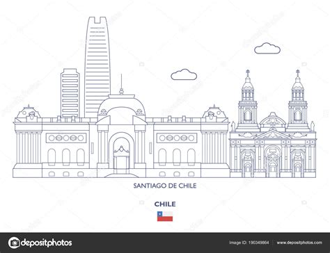 Santiago De Chile City Skyline, Chile Stock Vector by ©Romul-2009 190349864