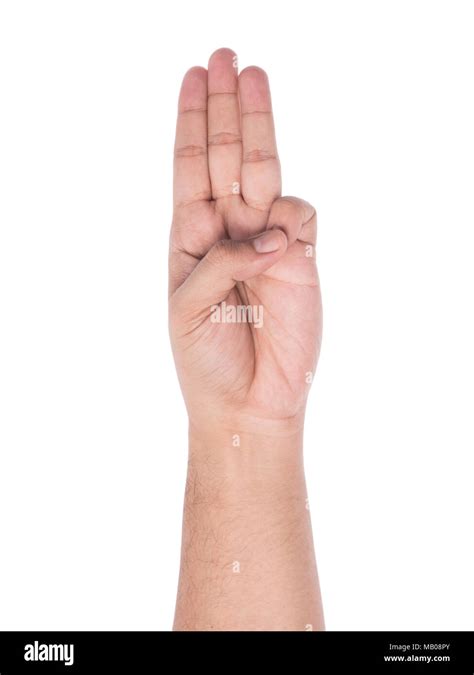 Three finger salute hi-res stock photography and images - Alamy