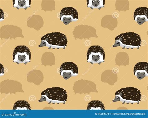 Cute Hedgehog Wallpaper stock vector. Illustration of adorable - 96362770