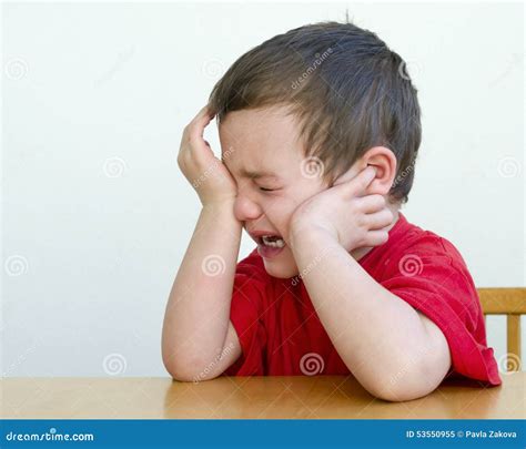 Crying child stock image. Image of portrait, anger, young - 53550955