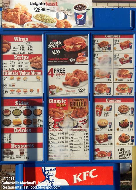 Kfc Food Menu Prices images