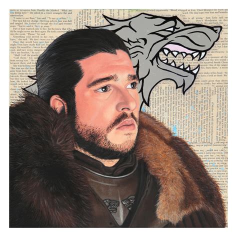 Jon Snow Art | The Wolf Art | Kit Harington Art | Game Of Thrones Art