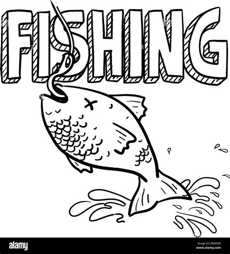 Fishing sketch Stock Vector Image & Art - Alamy