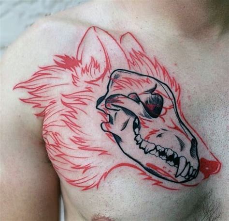 70 Wolf Skull Tattoo Designs For Men - Masculine Ink Ideas