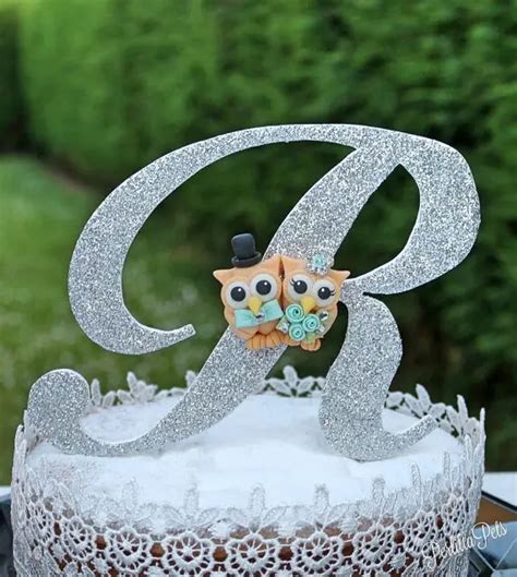 Monogram cake topper, letter cake topper, initial cake topper, wedding ...