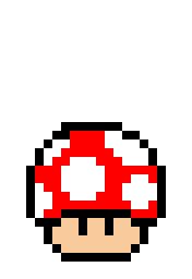 Mario mushroom pixel art