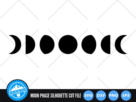 Moon Phase SVG | Celestial Moon SVG Graphic by lddigital · Creative Fabrica