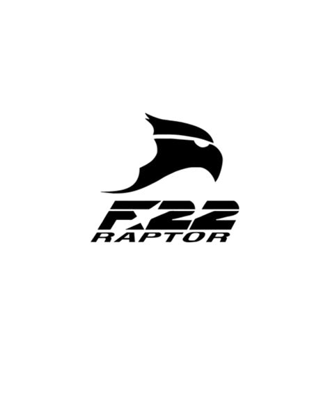 F-22 Raptor Black Logo Light T-Shirt T-Shirt