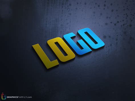 Free 3d psd logo mockup - dastrank