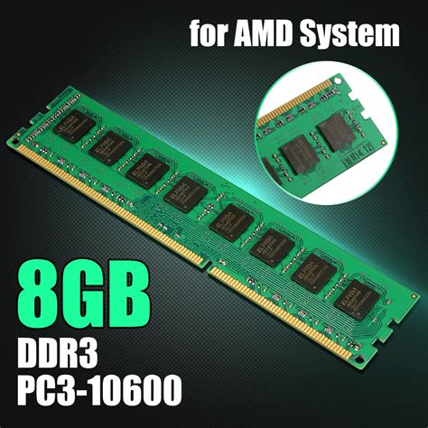 NEUFU 8 GO GB Mémoire RAM DDR3 PC3-10600 1333 MHz Desktop PC DIMM 240 ...