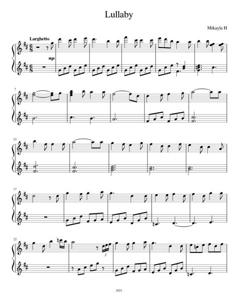 Lullaby Sheet music for Piano (Solo) | Musescore.com