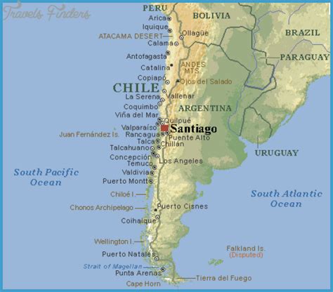 Santiago Map - TravelsFinders.Com