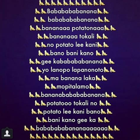 Minions Banana Song Lyrics