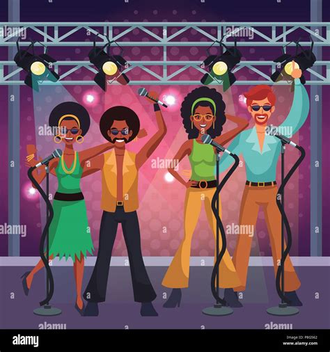 Disco artist at stage cartoon Stock Vector Image & Art - Alamy