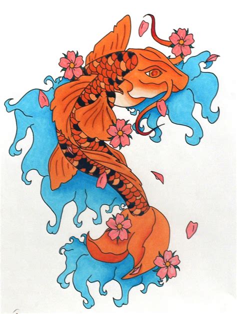 Japanese Tattoos: Fish koi Tattoo Design