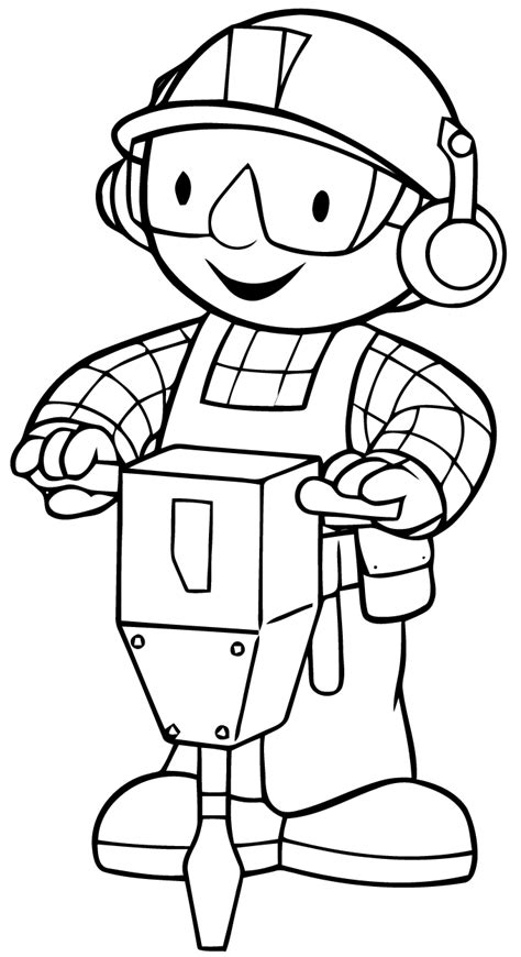 Downloadable coloring page of Bob the Builder - Bob The Builder ...