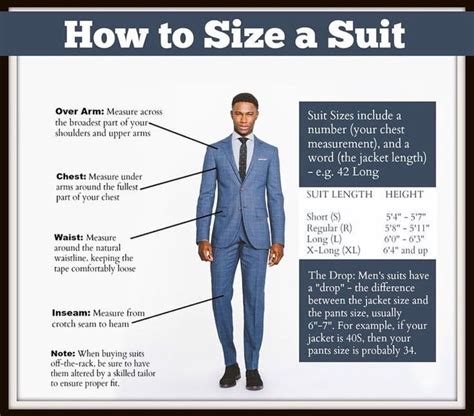 Suit Jacket Measurement Chart