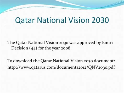 Qatar National Vision 2030