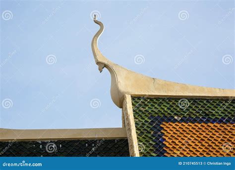 Image of Decoration of Roof. Pagoda Architecture Detail Stock Image ...