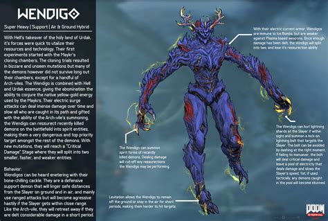 Doom Eternal - Wendigo - New Demon Concept : r/Doom