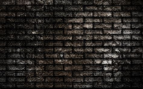 Download wallpapers gray brick texture, grunge, brick wall, 4k, brick ...