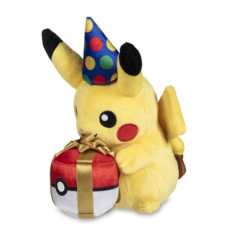 Birthday Pikachu Poké Plush - 9 In. | Pokémon Center Official Site