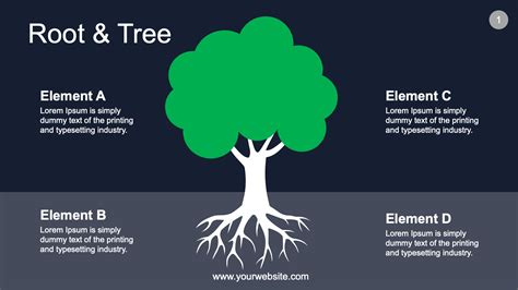 Creative Tree Diagram PowerPoint Template Free Download | Just Free Slide