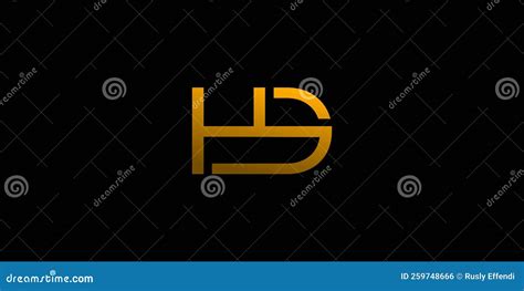 Unique and Modern HS Initials Logo Design Stock Illustration ...