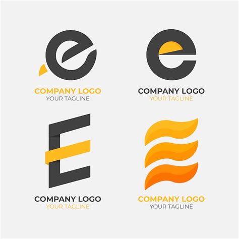 Free Vector | Flat design e logo template collection