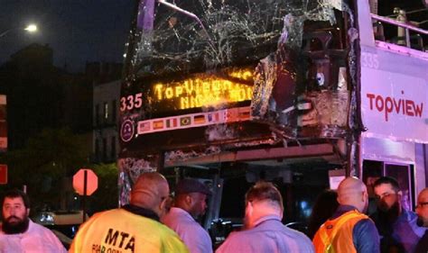 New York bus crash: At least 80 passengers injured after collision on ...