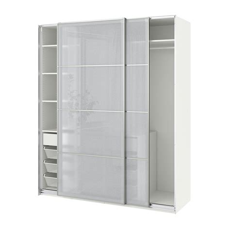 PAX/SVARTISDAL wardrobe with sliding doors white/white paper effect ...