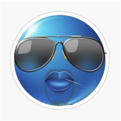 "blue emoji with sunglasses" Sticker for Sale by goon-street | Redbubble