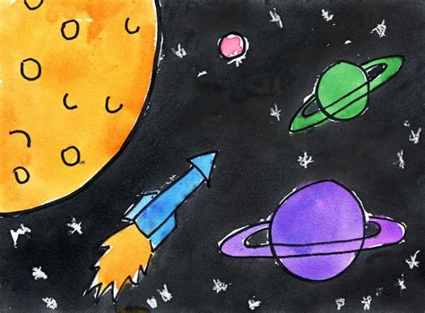 Outerspace Painting · Art Projects for Kids