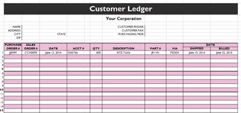 general ledger template 888 - Excel Templates