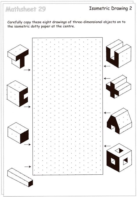 Beginner Isometric Drawing Worksheet