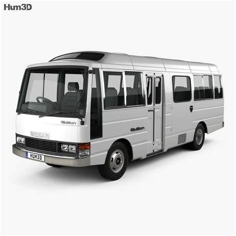 Nissan Civilian SWB Bus 1982 3D model - Hum3D