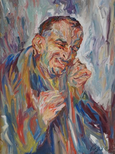 Crying Man Painting by Virga Siauciunaite | Saatchi Art