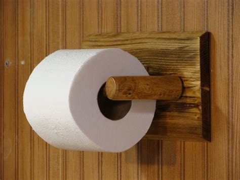 Rustic Wood Toilet Paper Holder by RusticLogCreations on Etsy