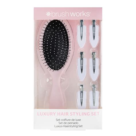 New Brushworks Luxury Pink Hair Styling Set - Soinvogue