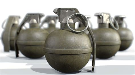 American Frag Hand Grenade M67 - 3D Model by McClish