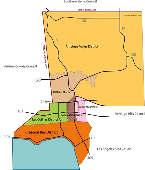 Los Angeles County District Map | Cities And Towns Map