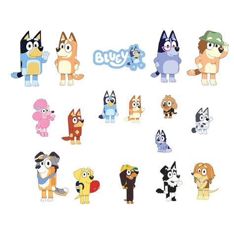 Bluey: Bluey Characters Collection - Officially Licensed BBC Removable ...